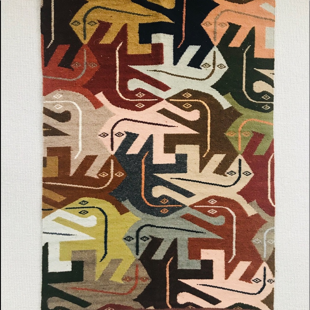 COPY - Stunning hand woven wool wall hanging 44 x 23.5